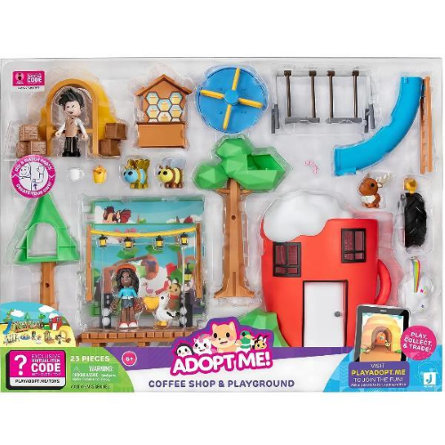 REI TOYS ADOPT ME CUCCIOLI DA AMARE PLAYSET COFFEE SHOP CON 2 CUCCIOLI E 1 MINI DOLL E ACCESSORI
